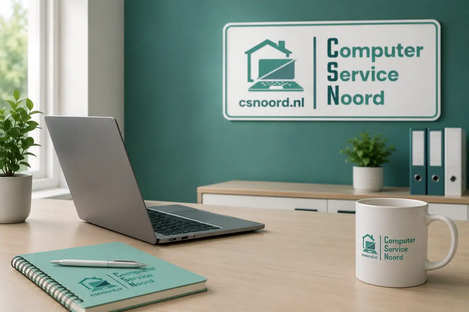 Kantoor van Computer Service Noord (CS Noord) met focus op betrouwbare computerhulp aan huis in Westerkwartier en Noordenveld.