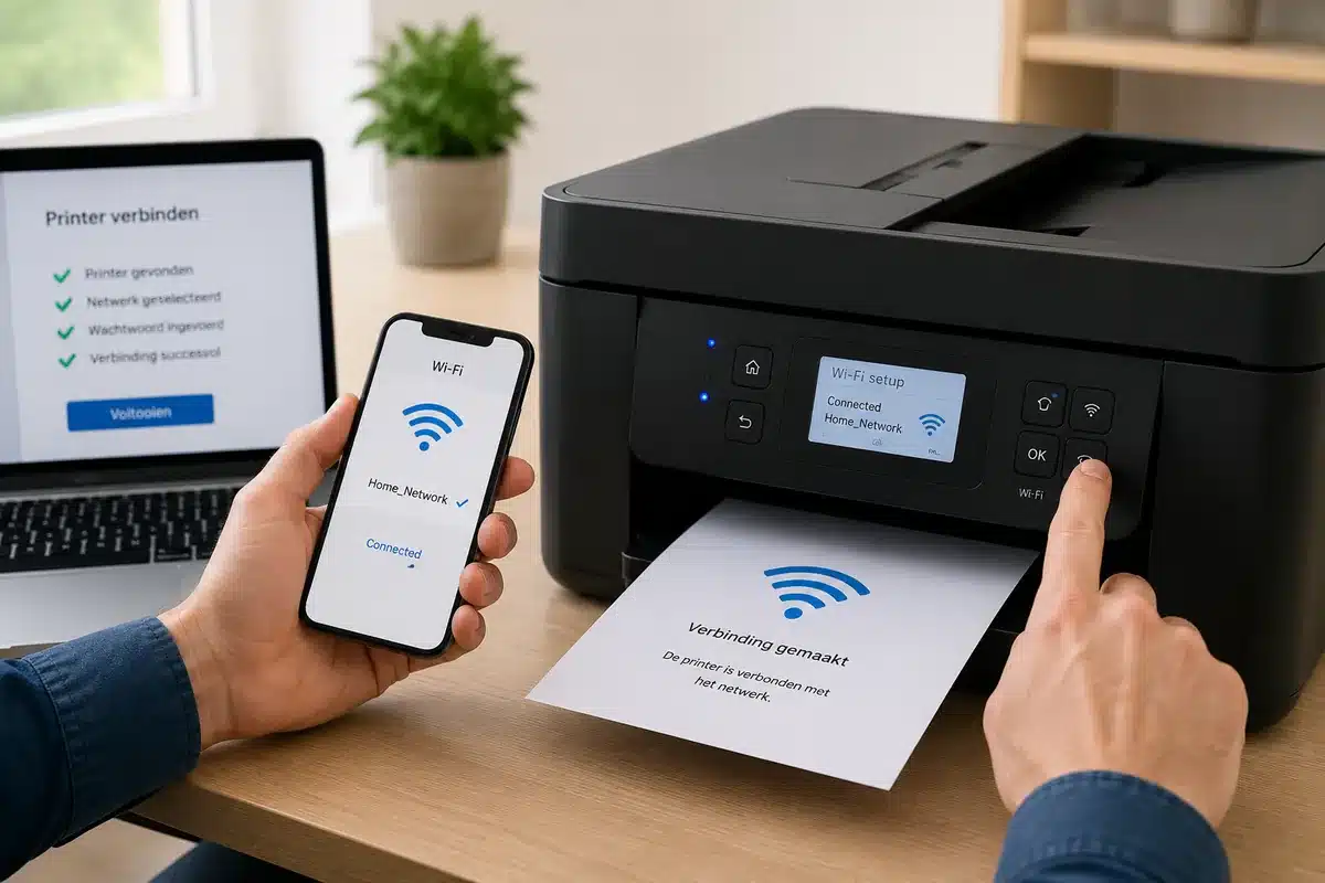 WiFi-printer verbinden met netwerk door Computer Service Noord