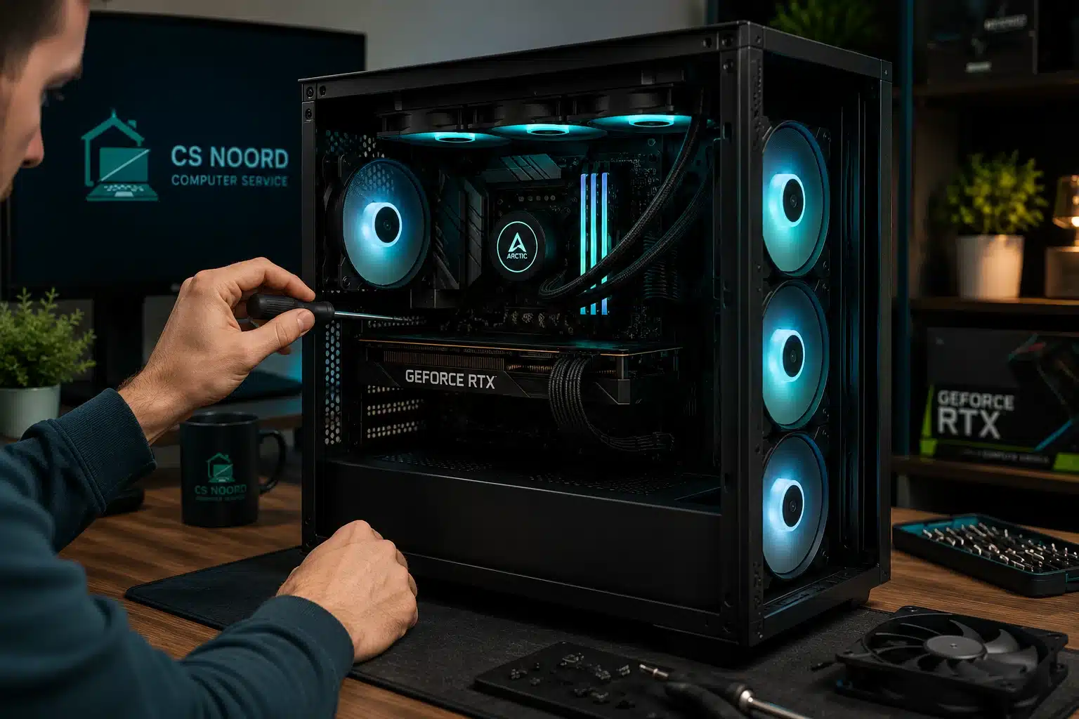 Game PC op maat wordt professioneel opgebouwd door Computer Service Noord