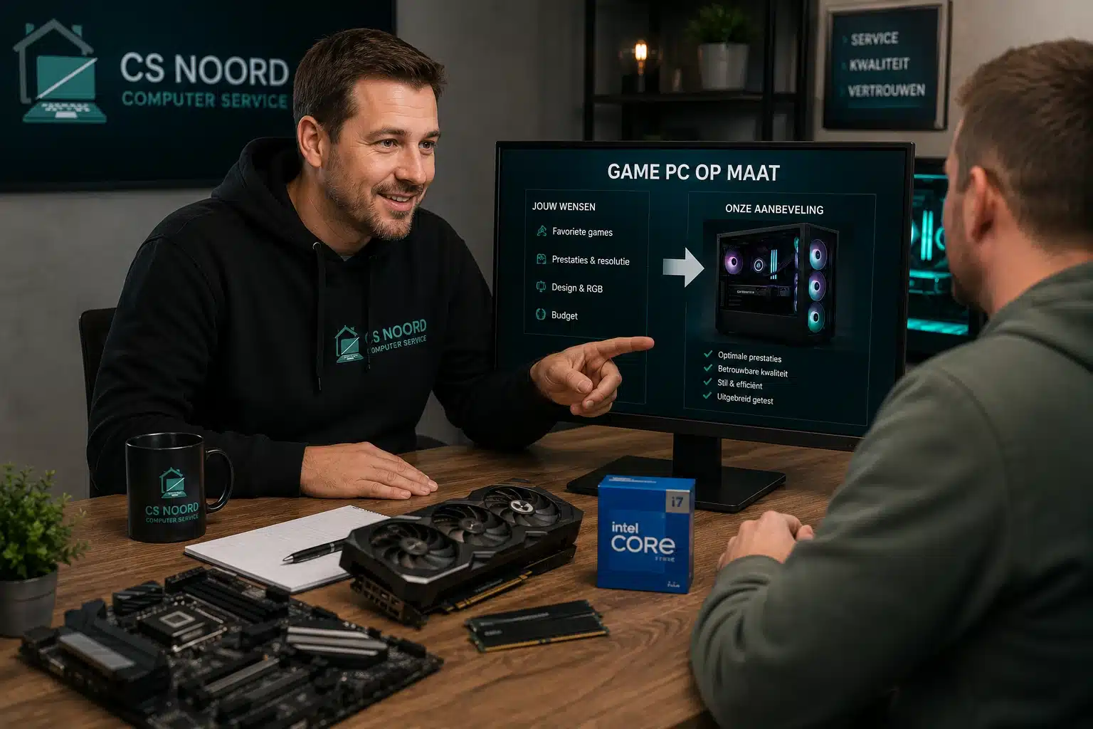 Persoonlijk advies voor een Game PC op maat bij Computer Service Noord