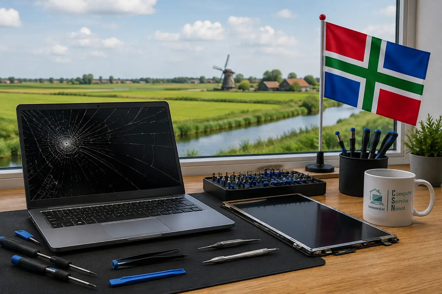 Laptopscherm vervangen in Groningen door Computer Service Noord